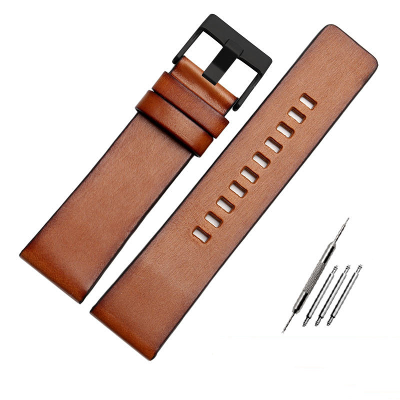 Large leather watch strap