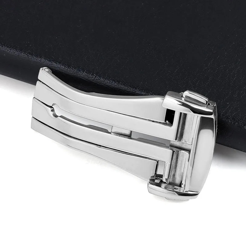 Stainless Steel Watch Buckle for Omega Leather Rubber Watch Band Deployment