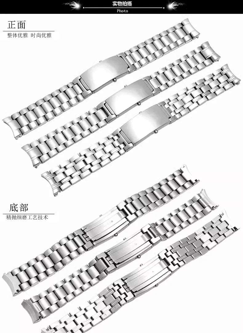 Quality 316L Silver Stainless steel Watch Bands Strap For omega seamaster speedmaster planet ocean Belt