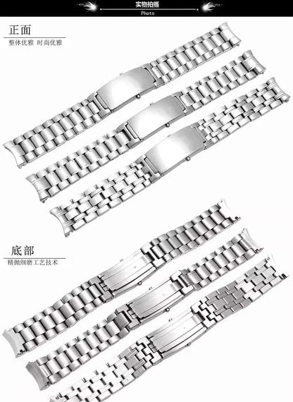 Quality 316L Silver Stainless steel Watch Bands Strap For omega seamaster speedmaster planet ocean Belt