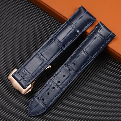 Genuine Leather Watch Strap for OMEGA DE VILLE SEAMASTER SPEEDMASTER Series with Logo Watchband Accessories