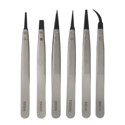 1PC Watch Hands Installation Work Tweezers Straight Elbow Handle Stainless Antistatic Plastic Tweezers ESD - 259 ESD - 259A ESD - 7A