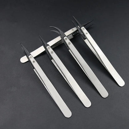 1PC Watch Hands Installation Work Tweezers Straight Elbow Handle Stainless Antistatic Plastic Tweezers ESD - 259 ESD - 259A ESD - 7A