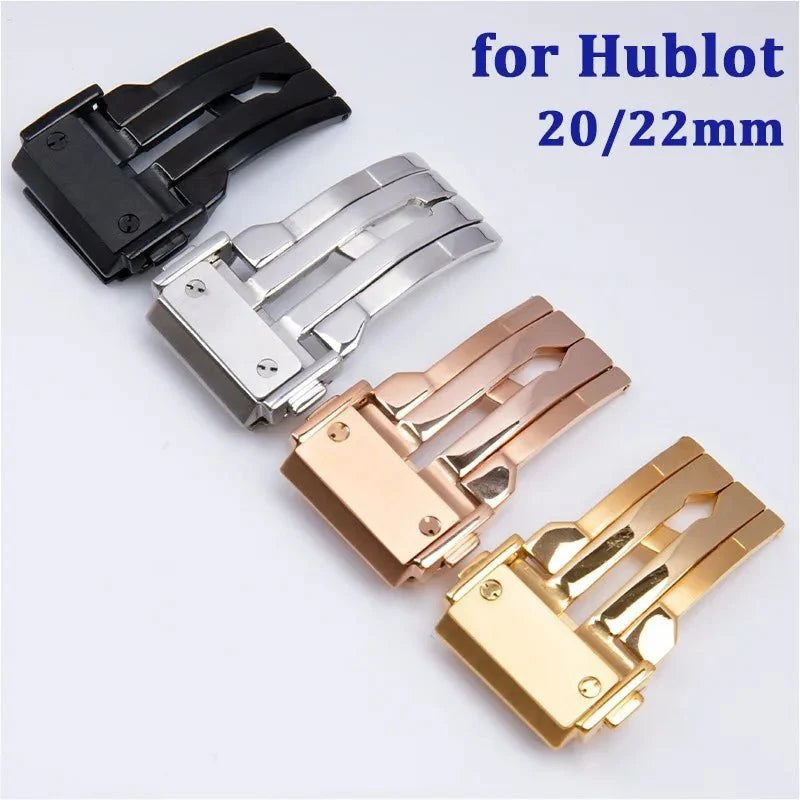 20 22mm Solid Stainless Steel Buckle for Hublot Big Bang Men Women Leather WatchBand Matel Folding Buckle Accessories