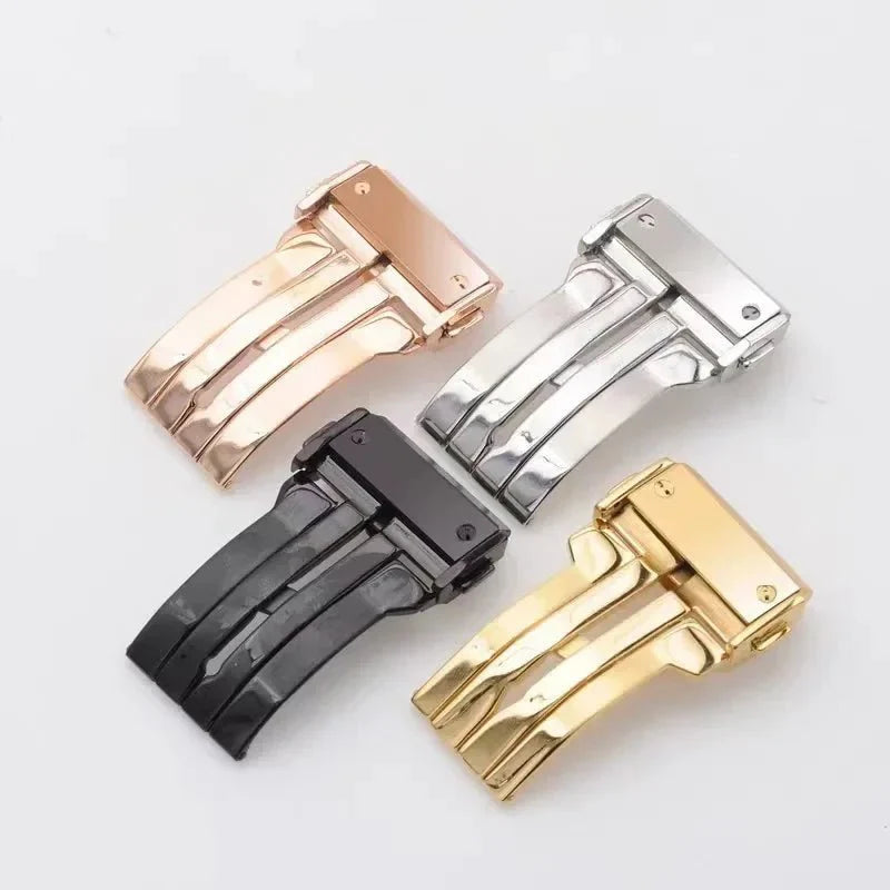 20 22mm Solid Stainless Steel Buckle for Hublot Big Bang Men Women Leather WatchBand Matel Folding Buckle Accessories with Tool