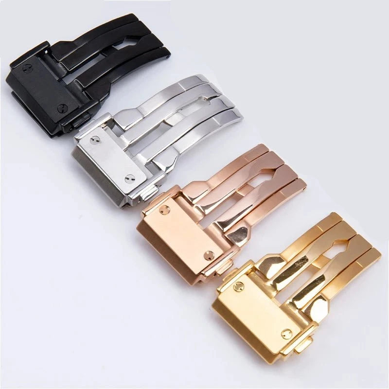 20 22mm Solid Stainless Steel Buckle for Hublot Big Bang Men Women Leather WatchBand Matel Folding Buckle Accessories with Tool