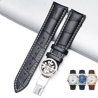 Watch strap with pattern butterfly buckle