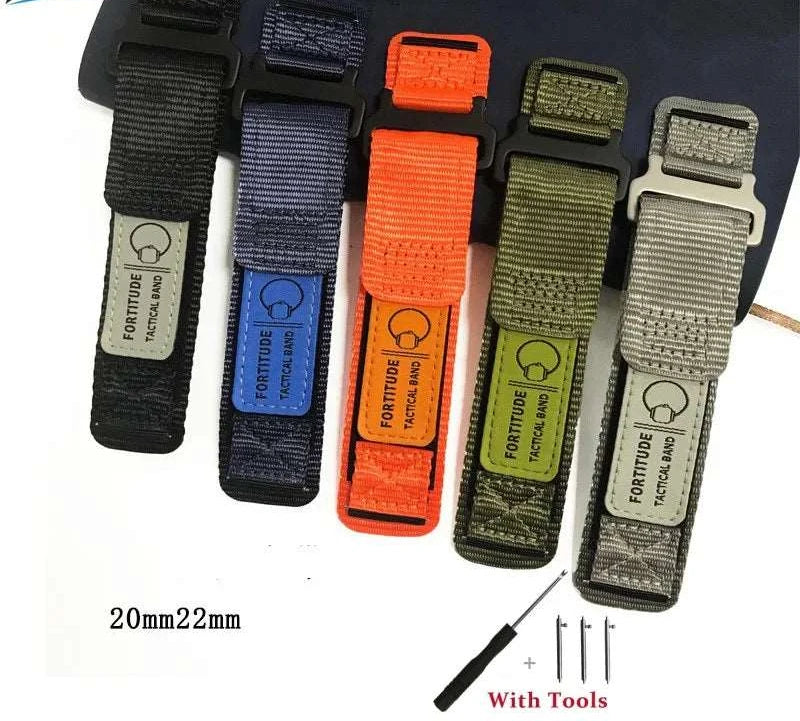 20mm 22mm Quick Release Nylon Universal Watch Strap Replacement Watchband Men Wristband Bracelet Watches Accessories with Tool