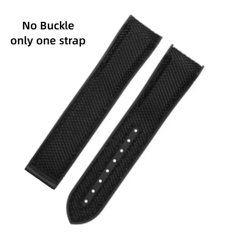 20mm 22mm Rubber Silicone Watch Band Nylon Watchband for Omega Strap Seamaster 300 Speedmaster 8900 9900 8800 Planet Ocean Belt