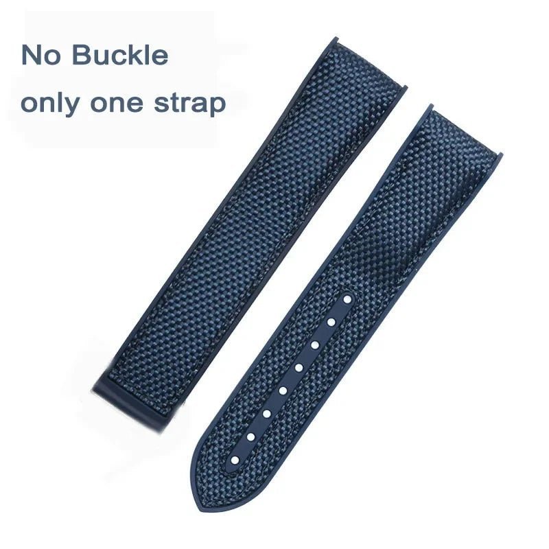 20mm 22mm Rubber Silicone Watch Band Nylon Watchband for Omega Strap Seamaster 300 Speedmaster 8900 9900 8800 Planet Ocean Belt