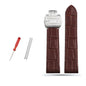 20mm 23mm High Quality Genuine Leather Watch Strap For Cartier Watchband Santos 100 Series Men's And Women Folding Buckle