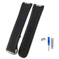 20mm Rubber Silicone Watch Strap Fit For Omega Seamaster 300 AT150 Aqua Terra Ultra Light 8900 Steel Buckle Watchband Bracelets