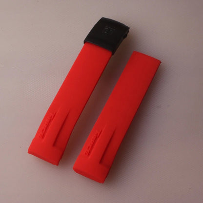 20mm Soft Rubber Silicone Watchband Strap Black Red Orange Waterproof Watch Band for Tissot Strap T048 T - Race T - Sports Bracelets