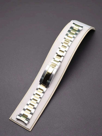 20mm Watch Strap 316L Stainless Steel Bracelet Brushed And Polishing Watchband Parts Glide Lock Clasp