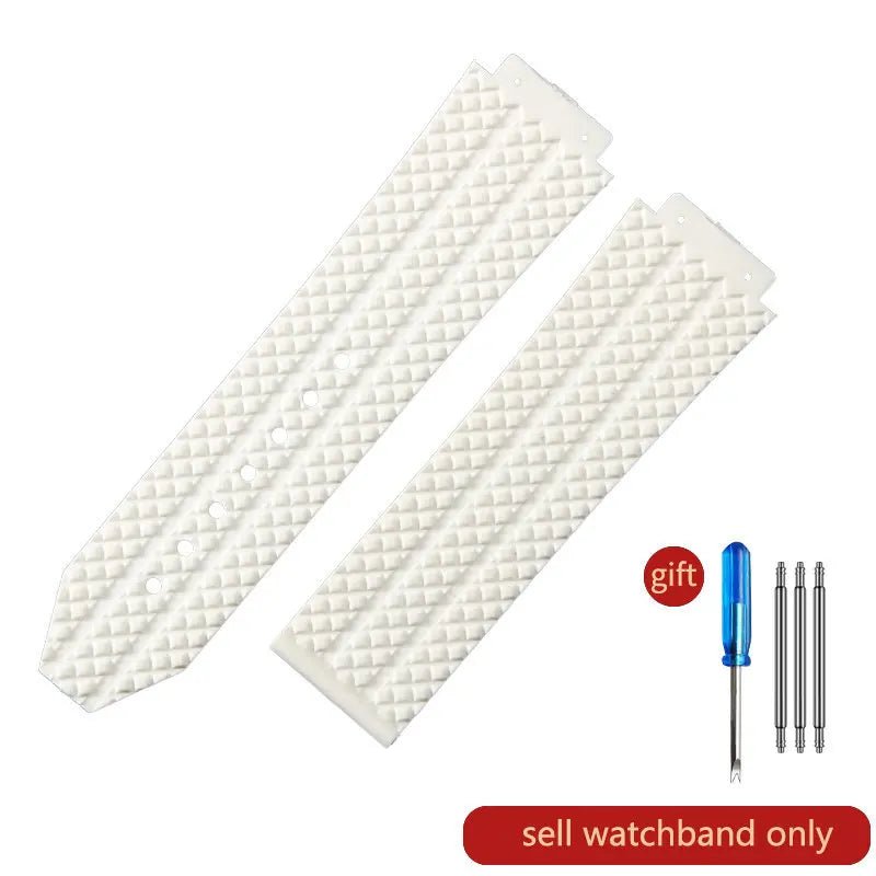 24x17mm 26x19mm Silicone Special Convex Interface Watchband For Hublot Yubo Classic Fusion Big Bang Sweet - Proof Watch Strap