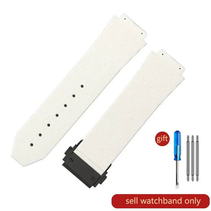 24x17mm 26x19mm Silicone Special Convex Interface Watchband For Hublot Yubo Classic Fusion Big Bang Sweet - Proof Watch Strap