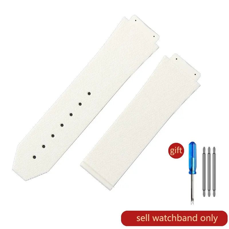 24x17mm 26x19mm Silicone Special Convex Interface Watchband For Hublot Yubo Classic Fusion Big Bang Sweet - Proof Watch Strap