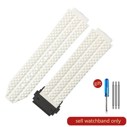 24x17mm 26x19mm Silicone Special Convex Interface Watchband For Hublot Yubo Classic Fusion Big Bang Sweet - Proof Watch Strap