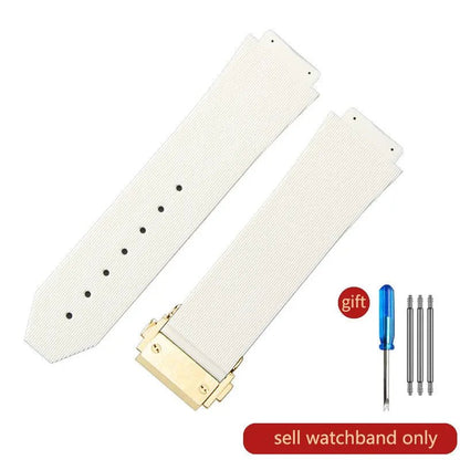 24x17mm 26x19mm Silicone Special Convex Interface Watchband For Hublot Yubo Classic Fusion Big Bang Sweet - Proof Watch Strap