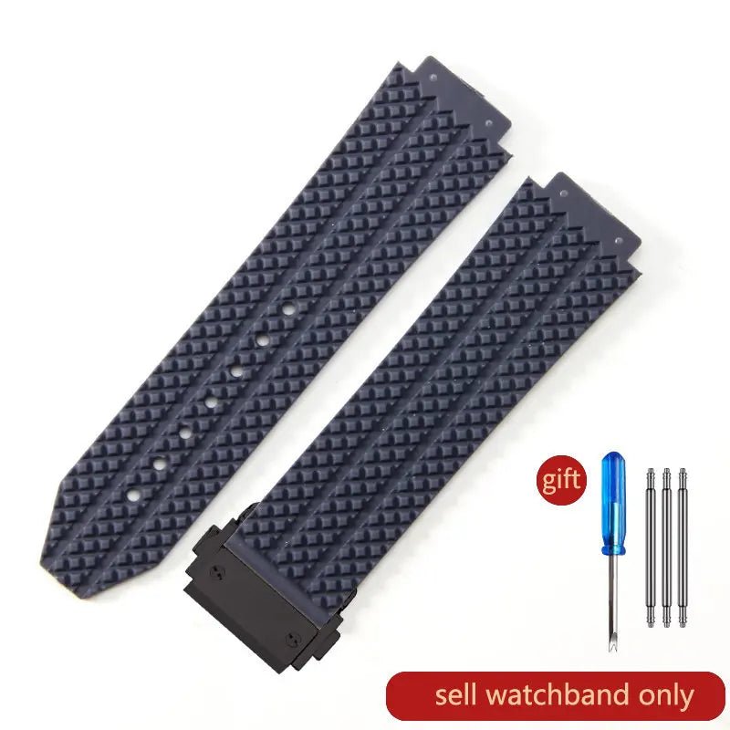 24x17mm 26x19mm Silicone Special Convex Interface Watchband For Hublot Yubo Classic Fusion Big Bang Sweet - Proof Watch Strap