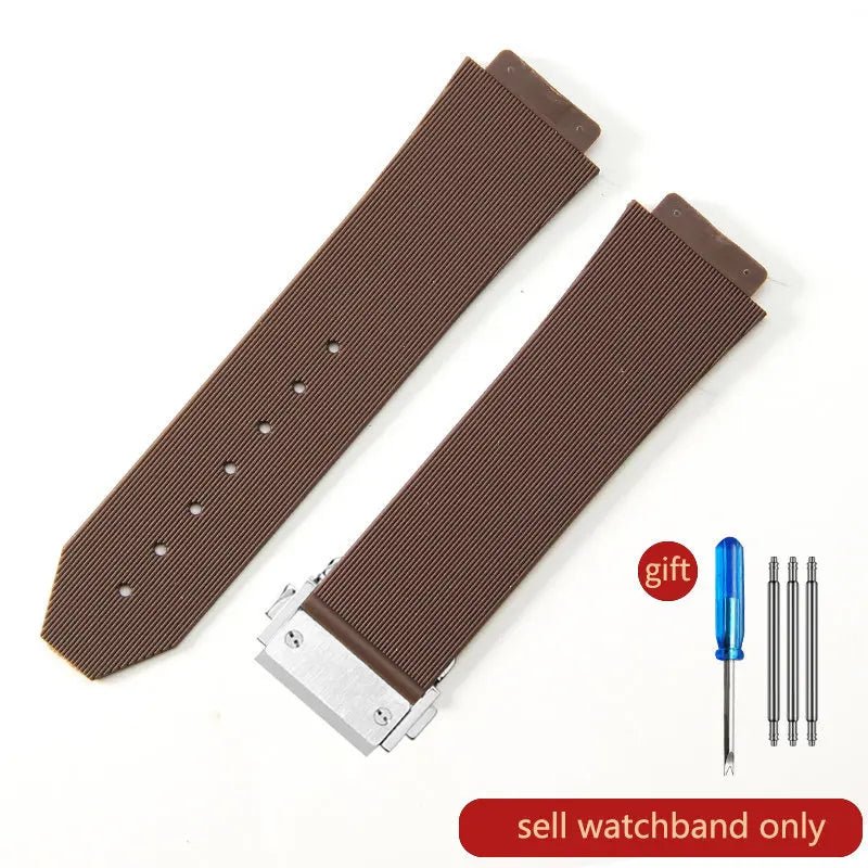 24x17mm 26x19mm Silicone Special Convex Interface Watchband For Hublot Yubo Classic Fusion Big Bang Sweet - Proof Watch Strap