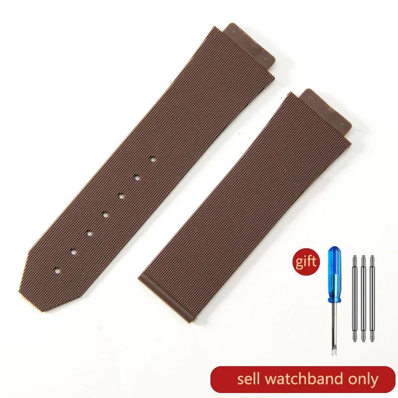 24x17mm 26x19mm Silicone Special Convex Interface Watchband For Hublot Yubo Classic Fusion Big Bang Sweet - Proof Watch Strap