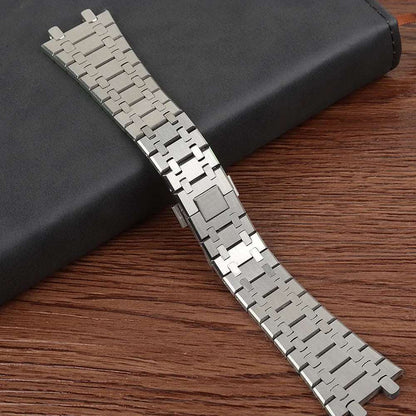 26mm 28mm Silver 316L Stainless Steel Bracelet For AP 15400 Audemars Piguet Royal Oak Strap Men Watch Band