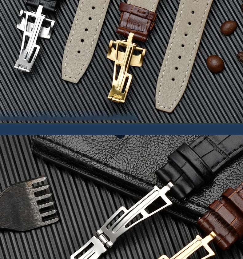 26mm For Audemars 100% Handmade cowhide Handmade Watch Band Strap For AP15400 15703 offshore series For Piguet wristband