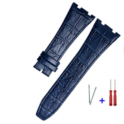 26mm For Audemars 100% Handmade cowhide Handmade Watch Band Strap For AP15400 15703 offshore series For Piguet wristband