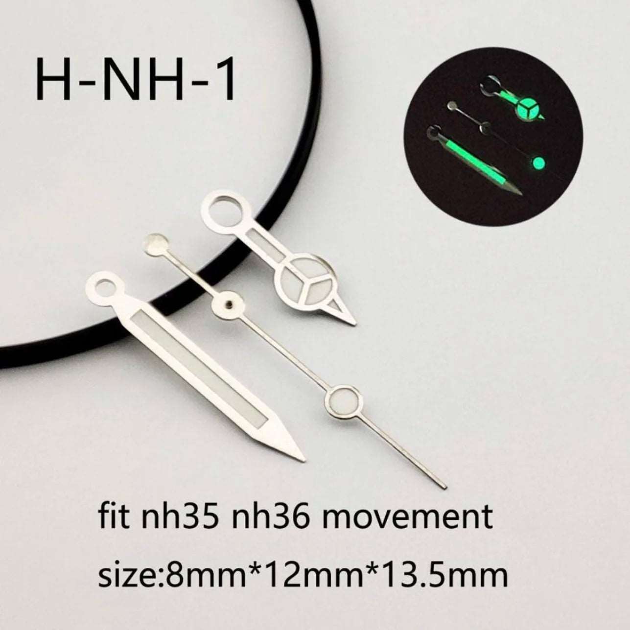 28.5mm SUB Green Glow Hot Selling Green Blue Black dial Silver Gold Rose Gold needle set NH35 and NH36 automatic movement