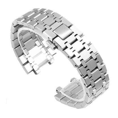 316L Stainless Steel Silver Bracelet For AP 15400 15500 Audemars Piguet Royal Oak Strap Men waterproof Watch Band 21mm 26mm