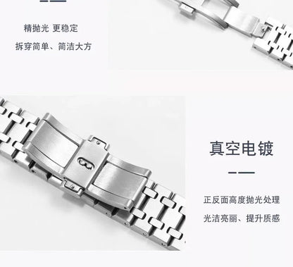 316L Stainless Steel Silver Bracelet For AP 15400 15500 Audemars Piguet Royal Oak Strap Men waterproof Watch Band 21mm 26mm