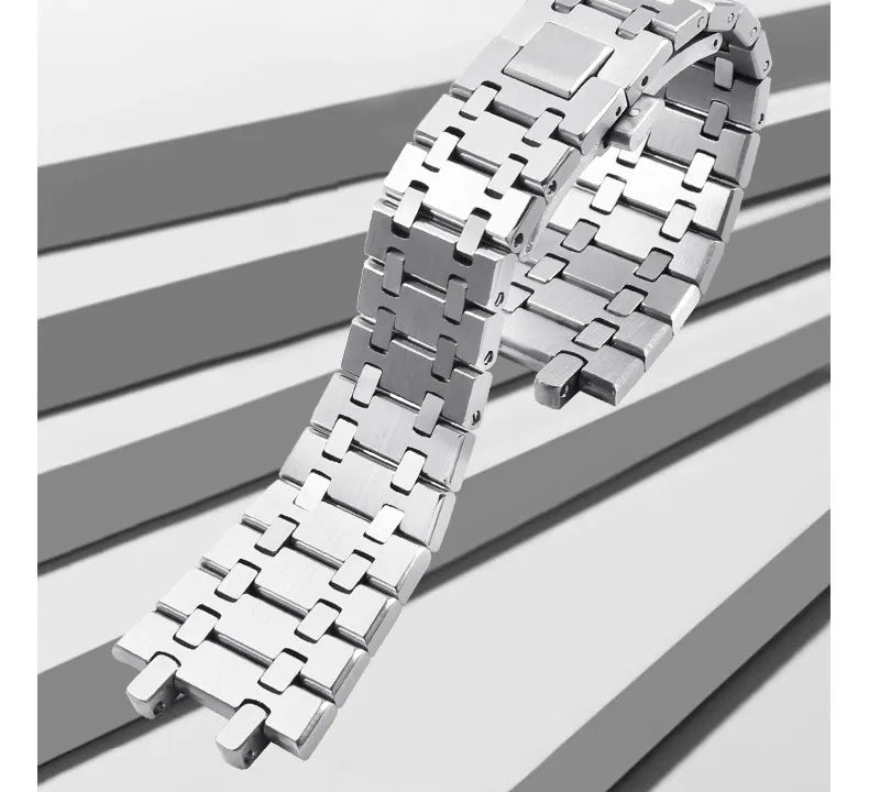 316L Stainless Steel Silver Bracelet For AP 15400 15500 Audemars Piguet Royal Oak Strap Men waterproof Watch Band 21mm 26mm