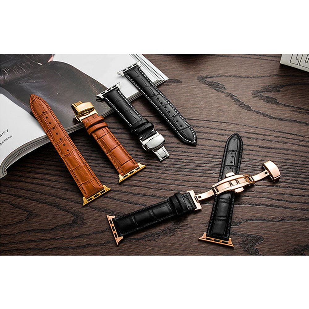 Watch strap leather