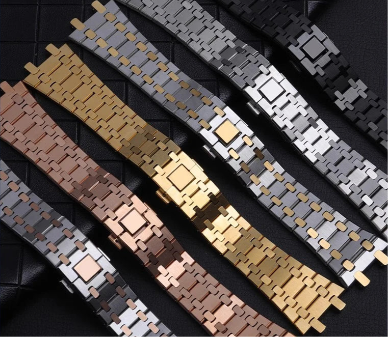 Men Women Full Stainless Steel Bracelet For AP ROYAL OAK 15400 26331 15500 Watch Strap Folding Buckle 21mm 26mm Watchband