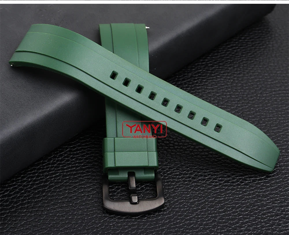 Rubber Watchband  for rolex omega seiko tissot watches band quick release bar