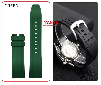 Rubber Watchband  for rolex omega seiko tissot watches band quick release bar