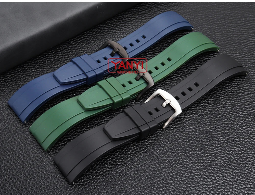 Rubber Watchband  for rolex omega seiko tissot watches band quick release bar