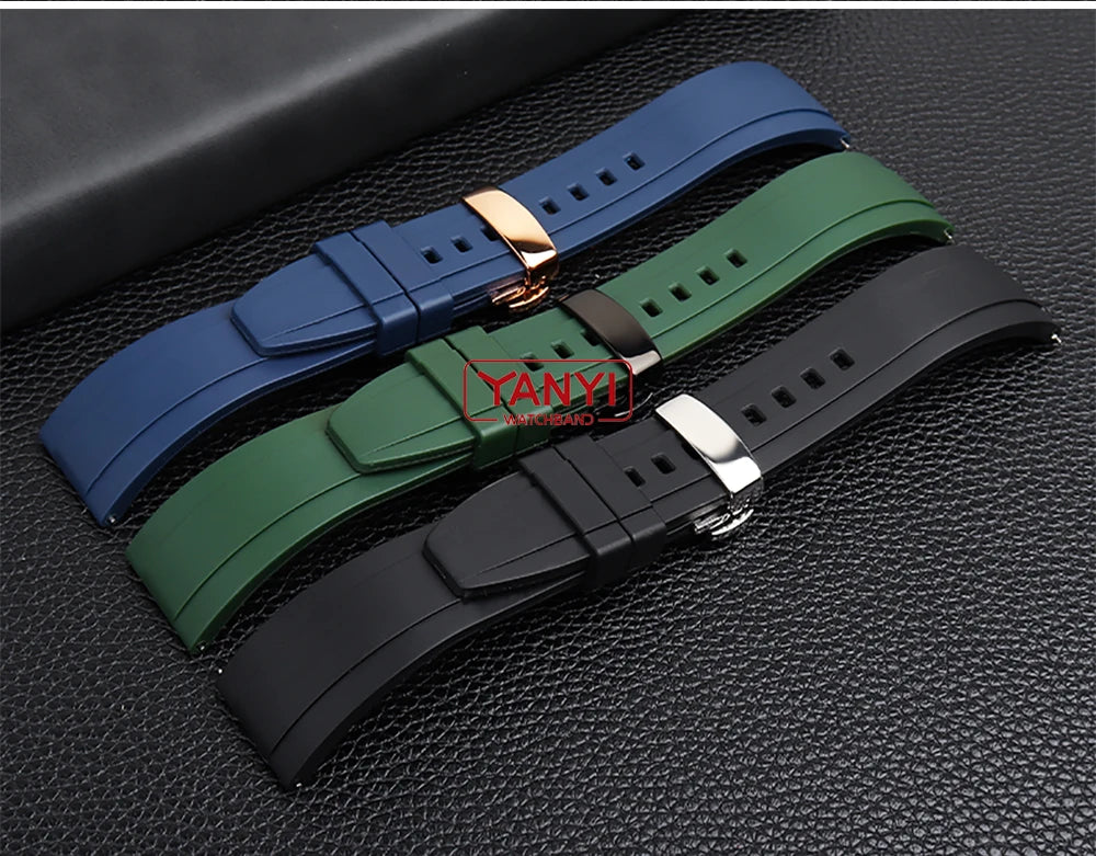 Rubber Watchband  for rolex omega seiko tissot watches band quick release bar