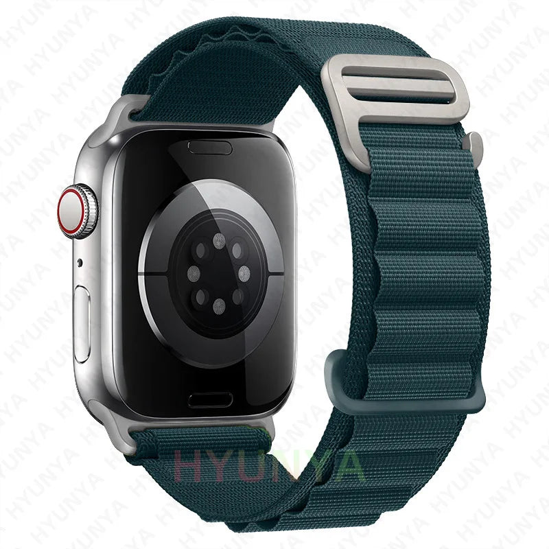 Alp kayış için Apple saat bandı 45mm 49mm Iwatch serisi 9 8 7 Se Ultra 2 aksesuarları kordonlu saat 44mm 41mm 40mm Correa bilezik200000049:1386586452#blue;200000051:100016946#42 - 44 - 45 - 49mm