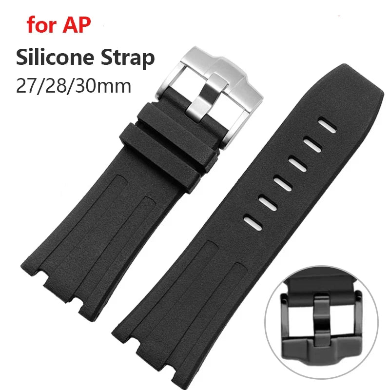 Silicone Watchband for AP for Royal Oak Offshore Replacement Wristband for 15703 Sports Straps Waterproof 27/28/30mm Bracelet