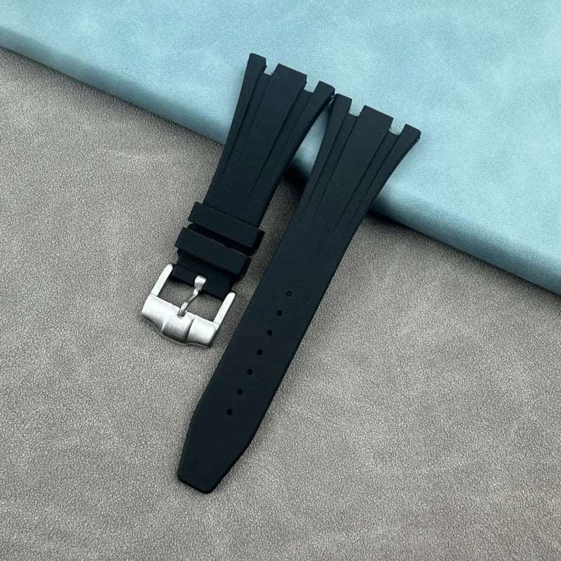 27/28/30mmFluororubber watchband Dedicated interface bracelet Solid precision steel needle buckle for Audemars Piguet Royal Oak