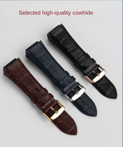 Men's Genuine Cowhide Watchbands for Guess  Series Band  W0040g3/0247g3/0040 G7 22mm Waterproof  Watch Strap