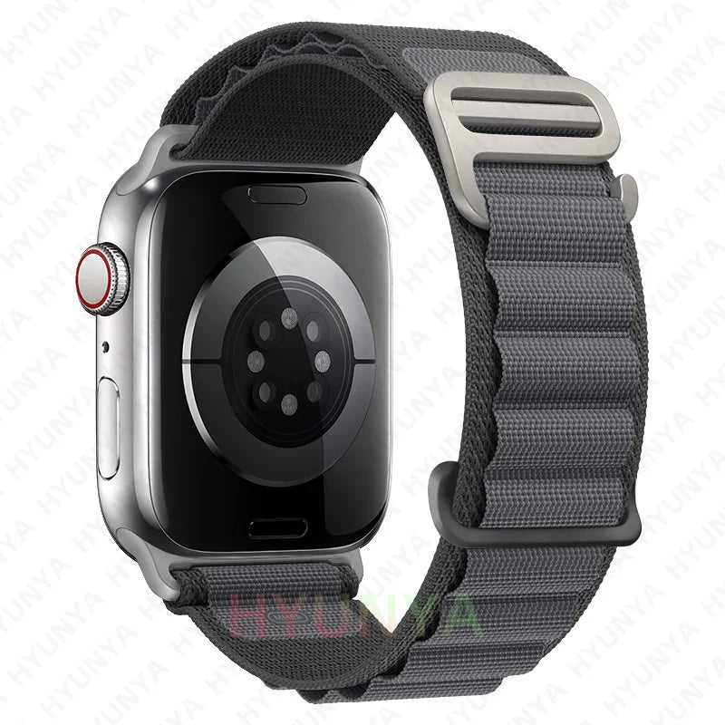 Alp kayış için Apple saat bandı 45mm 49mm Iwatch serisi 9 8 7 Se Ultra 2 aksesuarları kordonlu saat 44mm 41mm 40mm Correa bilezik200000049:2332437014#dark grey;200000051:100016946#42 - 44 - 45 - 49mm