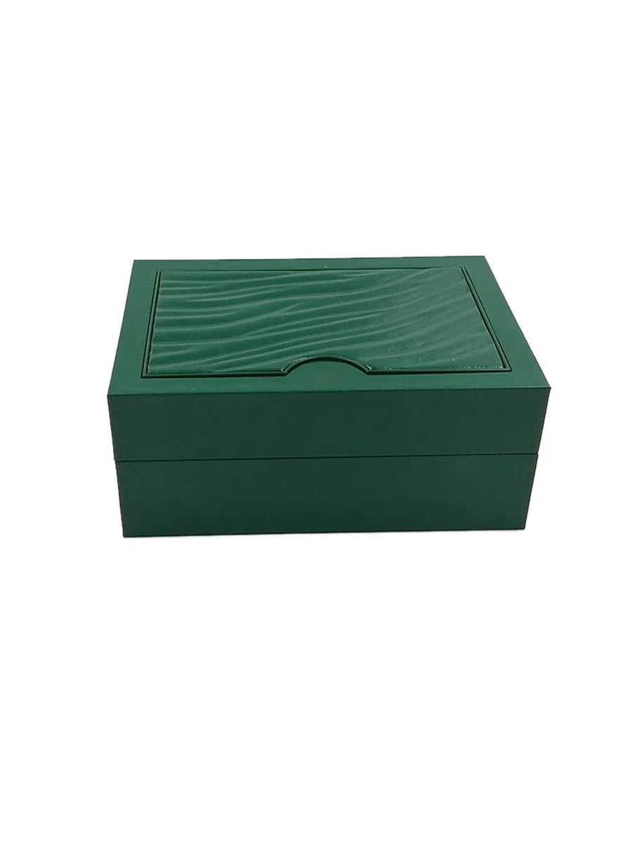 Factory Direct Substitute Original Rolexables Green Watch Box Luxury Brand with File Card Can Be Customized AAA Watch Box