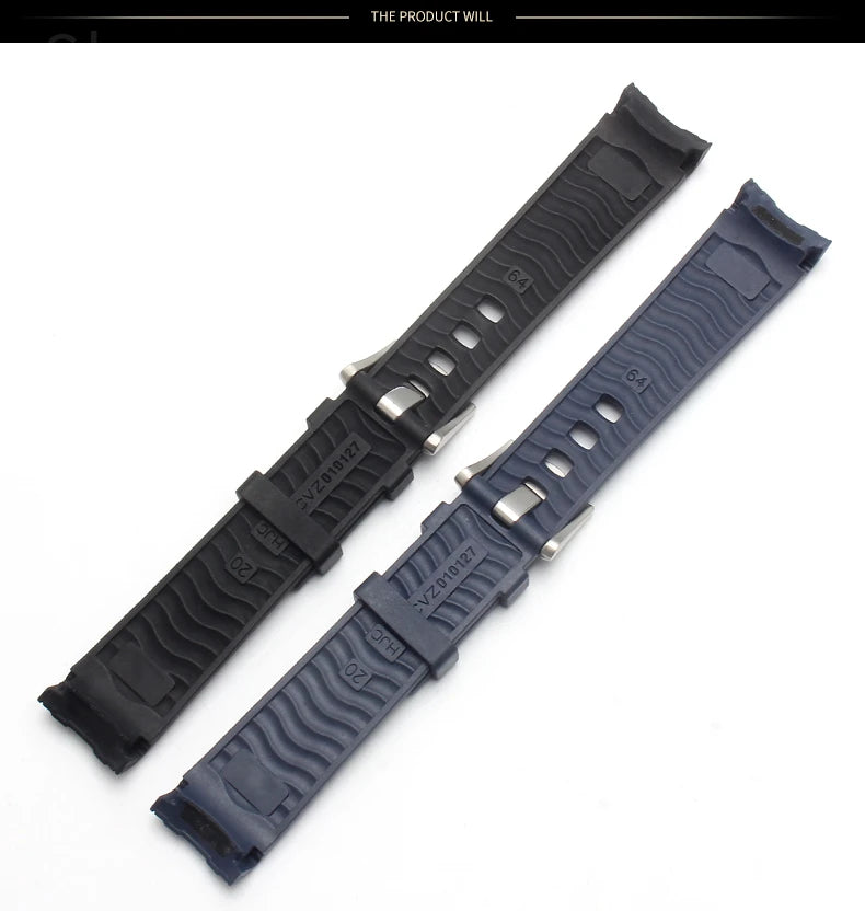 Watchband for Omega New Seahorse 300 Rubber