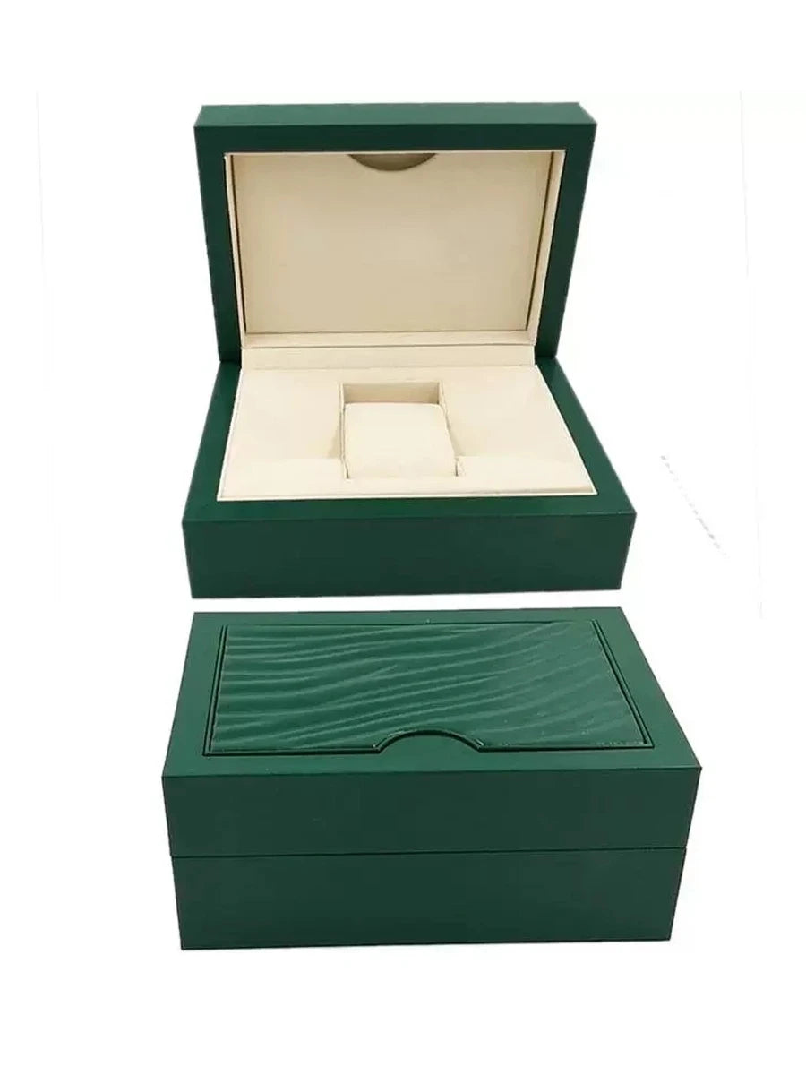 Factory Direct Substitute Original Rolexables Green Watch Box Luxury Brand with File Card Can Be Customized AAA Watch Box