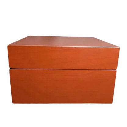 Square Orange Velvet Pam Watch Box Men Jewelry Storage