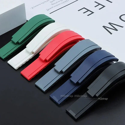 Soft Silicone Watch Strap for Rolex for GMT for Daytona Waterproof Wristband for Water Ghost 20mm High Quality Replacement Belt