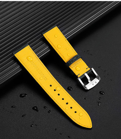 For Breitling Nylon Lea/ther watch Strap Yellow wolf SB0147 Blackbird Avenger canvas watchband 22mm men bracelet Folding buckle